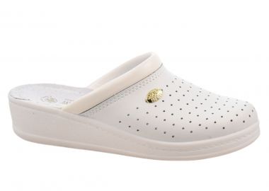 Γυναικεία Ανατομικά Σαμπό | Δερμάτινα | Υφαντίδης | 471350 | Λευκό - Υφαντίδης - 